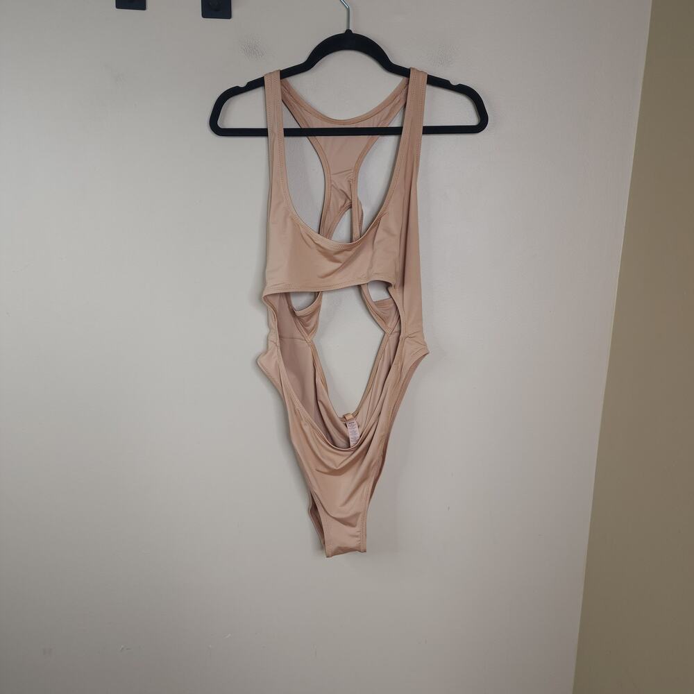 Skims Signature swim cut out monokini in Ochre Size 2X